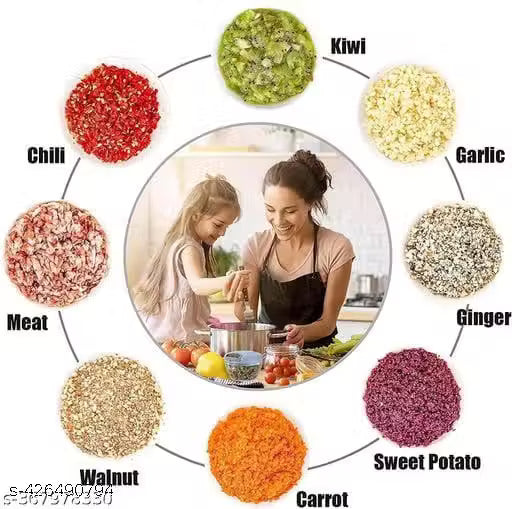 800ML Manually Handy Chopper Mixer Cut For Vegetable, Onion, Salad, Tomato Crush Chopper