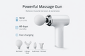 Mini Massage Gun for Pain Relief | Deep Tissue Massager for Neck, Shoulder, Back & Full Body with 4 Heads