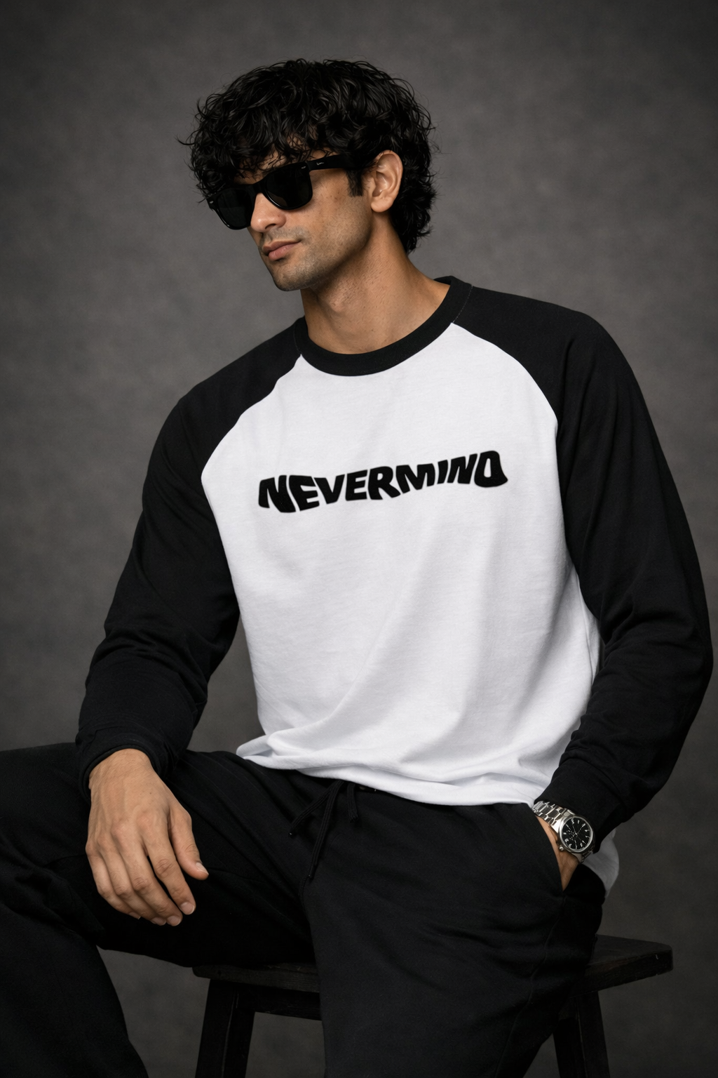 Nevermind Unisex Raglan full Sleeve T-Shirt