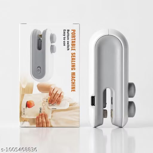 Portable Mini Bag Sealing Machine USB Rechargeable | 2-in-1 Heat Sealer with Cutter | Handheld Plastic Packet Sealer for Food Storage, Snack Bags & Kitchen Use