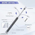 USB Plasma Rechargeable Electric Gas Lighter for Kitchen, Pooja Room, Candles, BBQ, Multi Purpose - 360 Degree Flexible & Windproof (Pack of 1)