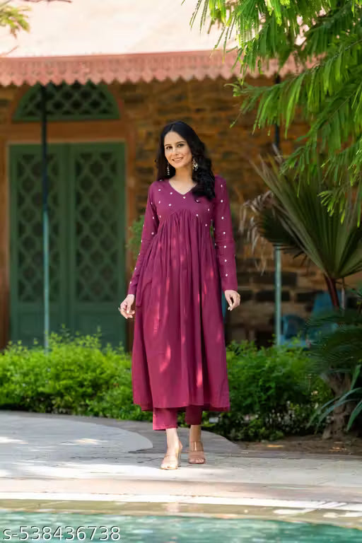 Cut and Women 2 piece Summer Outfits, Co-ord Set with Pant, V neck, 3/4 Sleves Indian Co-ord Set, Indian
