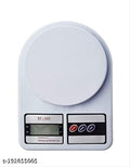 Thermomate Digital Kitchen Weighing Machine Multipurpose Electronic Weight Scale with Backlit LCD Display for Measuring Food, Cake, Vegetable, Fruit (10Kg, White)