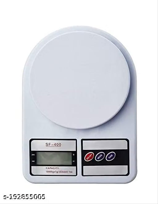 Thermomate Digital Kitchen Weighing Machine Multipurpose Electronic Weight Scale with Backlit LCD Display for Measuring Food, Cake, Vegetable, Fruit (10Kg, White)
