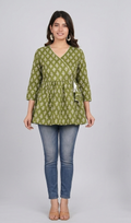 SUTRA OLIVE SHORT KURTI