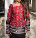 Ajrakh print latest cotton trendy corset back kurti