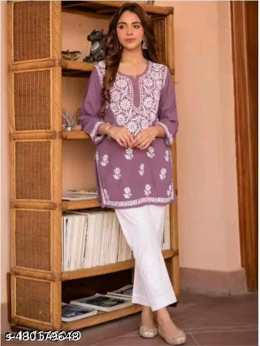 Women's Printed Short Kurta | Short Kurta | Printed Short Kurta | Women's Fashionable cotton Printed Short Kurtis | Stylish Trendy Women Printed Pure Cotton Short Kurta