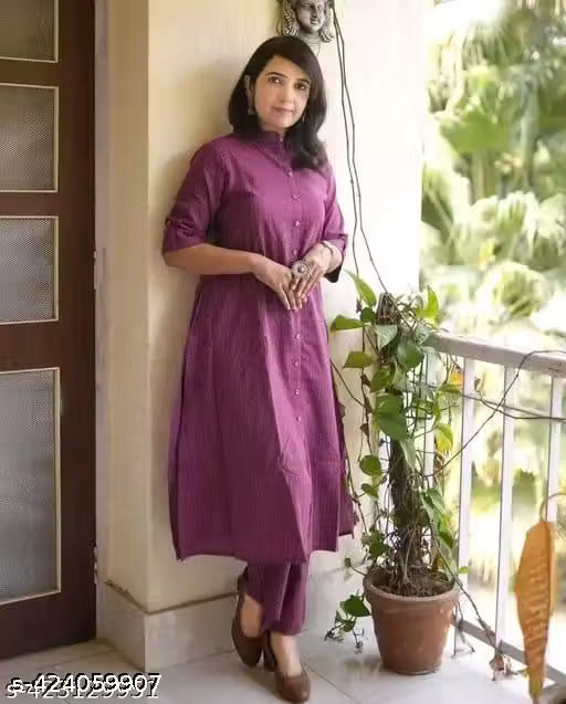 Women's Printed A-line kurta pant set